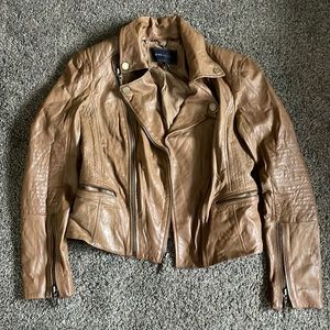 BCBGMAXAZRIA Tara 100% Leather Moto Jacket